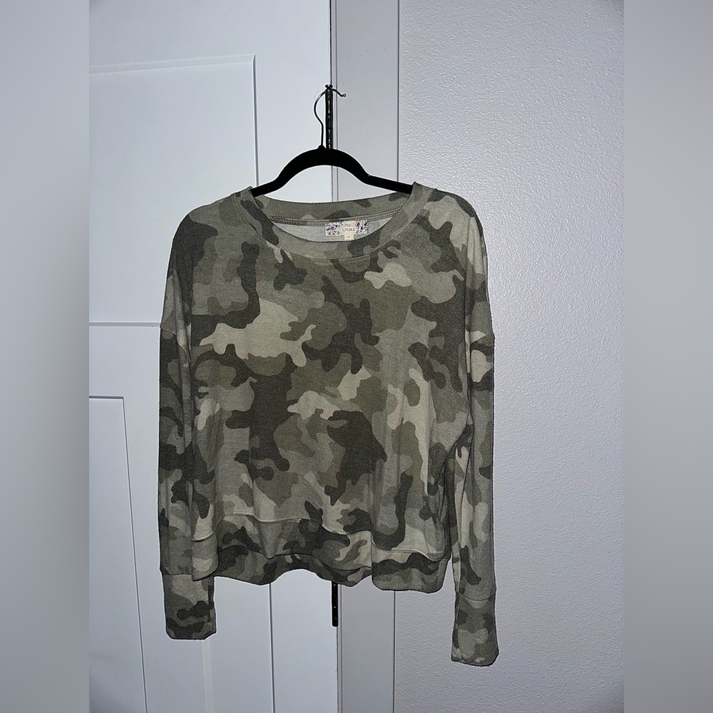 Pink Republic Camouflage Long Sleeve Top